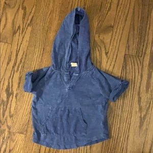 Blue short sleeve Hooded shirt 6 month